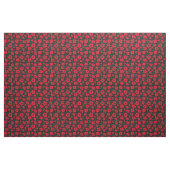 Rood Poppy en Polka Dot Patroon Stof (Yard (91,4 cm))