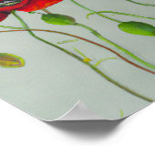 Rood Poppy Flowers Art Print Poster (Hoek)
