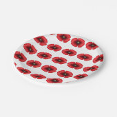 Rood Poppy Flowers BBQ Buffet Party Papier Bord (Gekanteld)