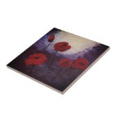 Rood Poppy Flowers Blossom Art Tegel Tegeltje (Zijkant)