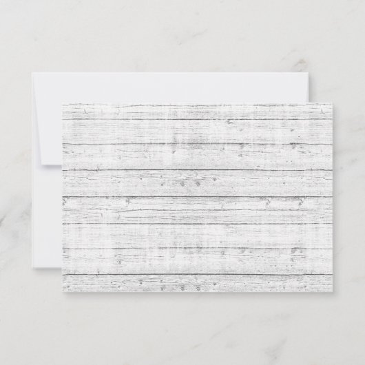 Rood Poppy Korenbloem Rustiek Hout Bruiloft RSVP K Kaart (Achterkant)