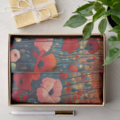 Rood Poppy Veld Fauvisme Schilderen Decoupage Tissuepapier (Geschenk)