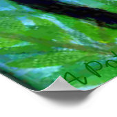 Rood Poster van Lemur. (Hoek)