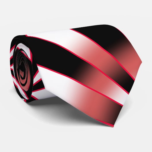 Rood Power Perspective Gradient Fill Drawing Stropdas (Opgerold)