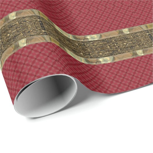 Rood, prachtig, 2 stripte papier met vulling (Rol Hoek)