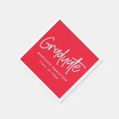 Rood | Preppy Script-Afstuderen Servet (Hoek)