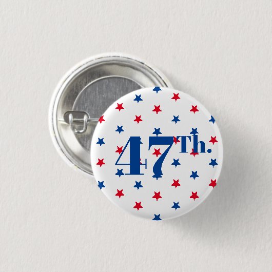 Rood President rode witte sterren patriottisch Ronde Button 3,2 Cm (Voorkant /achterkant)