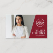 Rood Professioneel Fotologo Visitekaartje (Voorkant)