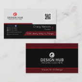 Rood professioneel visitekaartje ontwerp (Voorkant / Achterkant)