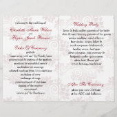 Rood programma gevouwen bruiloft (Achterkant)