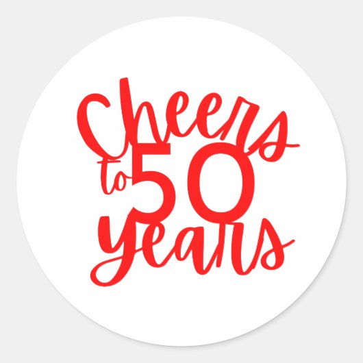 Rood Proost aan 50 Jaar Sticker (Voorkant)