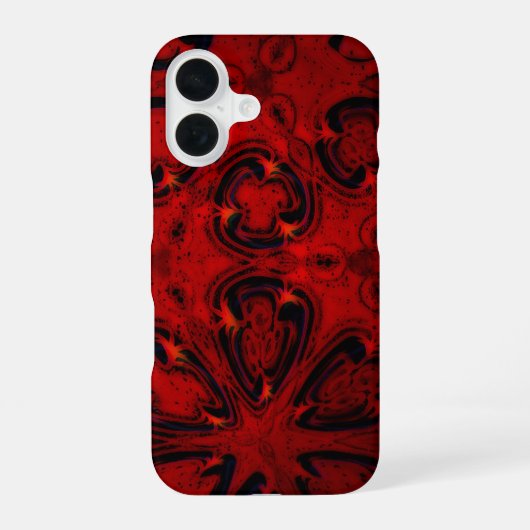 Rood Punk iPhone 16 Hoesje (Achterkant)