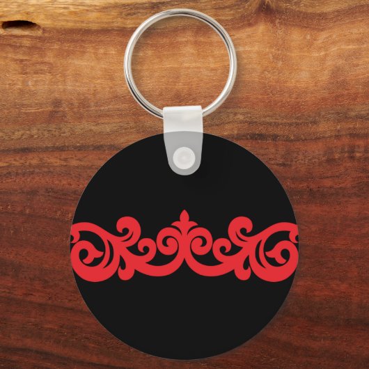 Rood puntontwerp sleutelhanger (Voorkant)