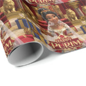 Rood Purim Prinses inpakpapier (Rol Hoek)