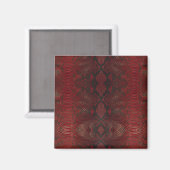 Rood Python Slangenleer patroon Magneet (Voorkant / Achterkant)