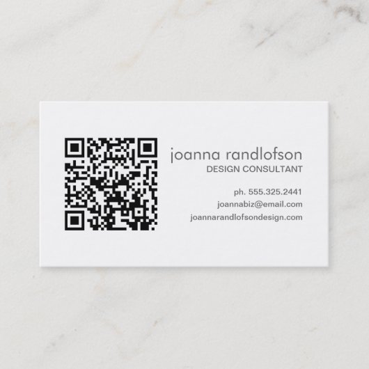 Rood QR-CODE-Visitekaartje Visitekaartje (Voorkant)
