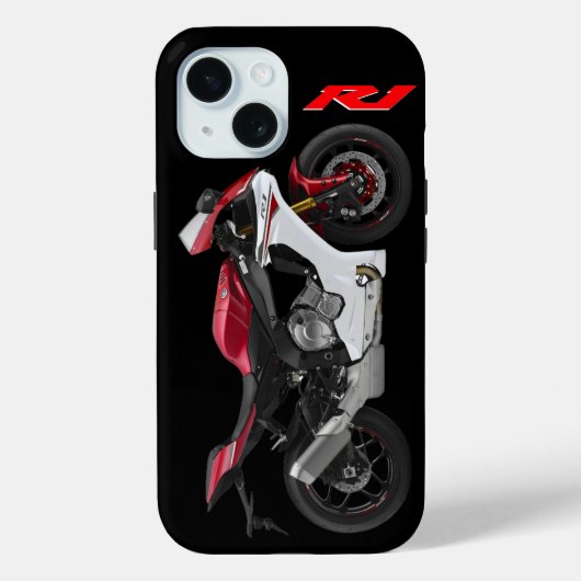 Rood R1 Sportsbike Motorfiets Case-Mate iPhone Case (Achterkant)