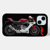Rood R1 Sportsbike Motorfiets Case-Mate iPhone Case (Achterkant (horizontaal))