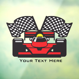 Rood raaigraine raamsticker