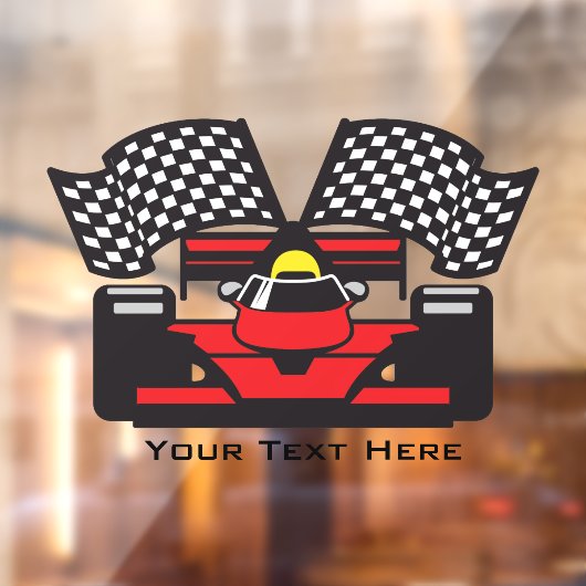 Rood raaigraine raamsticker (Vel 2)