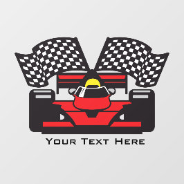 Rood raaigraine raamsticker