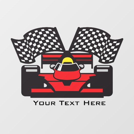 Rood raaigraine raamsticker (Vel)