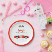  rood race auto jongen verjaardagsfeestje papieren bordje (Feest)