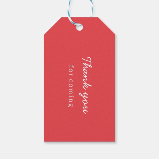 Rood  raceauto jarig cadeaulabel (Achterkant)