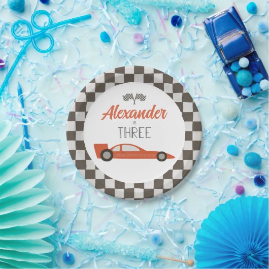 Rood rackauto 3RD Bord op jaarbasis (Feest)