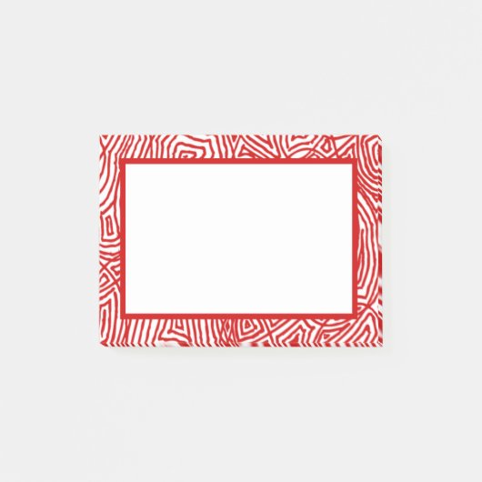 Rood Rand met schrijfbare afdrukken Post-it® Notes (Voorkant)