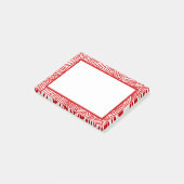 Rood Rand met schrijfbare afdrukken Post-it® Notes (Schuin)