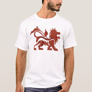 Rood Ras Lion T-shirt door Skidone