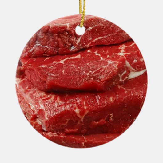 Rood rauw vlees keramisch ornament (Voorkant)