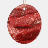 Rood rauw vlees keramisch ornament (Links)