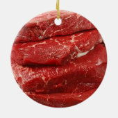 Rood rauw vlees keramisch ornament (Achterkant)
