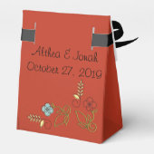 Rood-recept keukenhoes voor fornuizen bedankdoosjes (Achterkant)