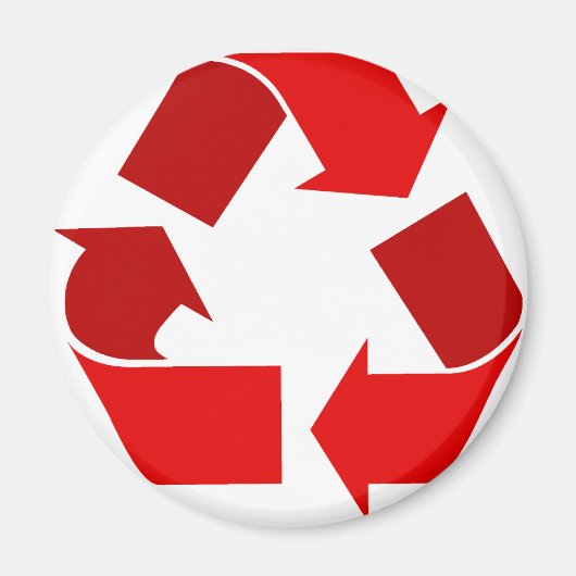rood recyclen magneet (Voorkant)