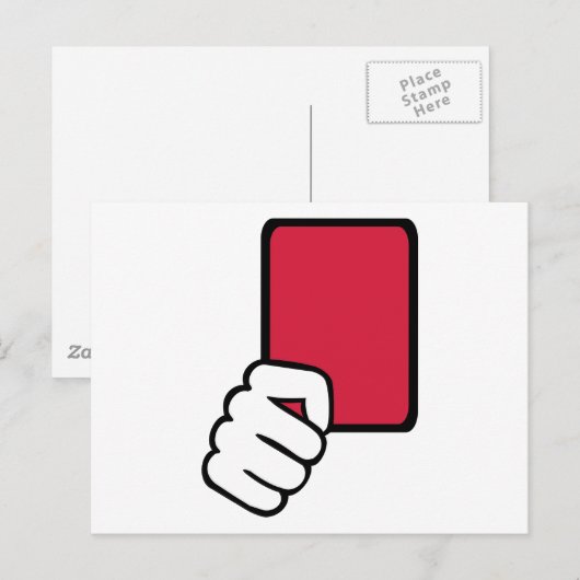 Rood referentiekaart briefkaart (Voorkant / Achterkant)