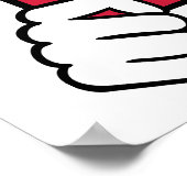 Rood referentiekaart poster (Hoek)