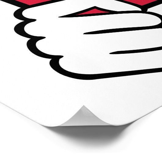 Rood referentiekaart poster (Hoek)