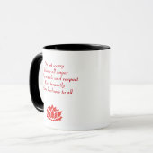 Rood Reiki principes stijl Mok (Voorkant links)