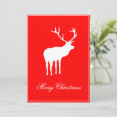Rood rendier Elegant Vakantie Kaart (Staand voorkant)