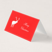 Rood rendier Elegant Vakantie Kaart (Voorkant)