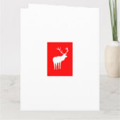 Rood rendier Elegant Vakantie Kaart (Achterkant)