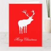 Rood rendier Elegant Vakantie Kaart (Voorkant)