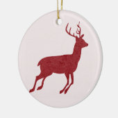 Rood rendier/hert Kerstmis/Yule Keramisch Ornament (Links)