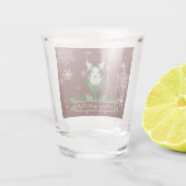 Rood rendier Kerstmis Shot glas (Achterkant)