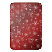 rood, rendier, ster, sterren, sneeuwvlok, kerst badmat (Voorkant Verticaal)