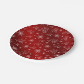 rood, rendier, ster, sterren, sneeuwvlok, kerst papieren bordje (Gekanteld)