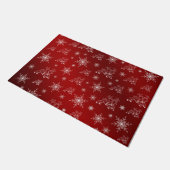 rood, rendier, ster, sterren, sneeuwvlok, kerstmis deurmat (Schuin)